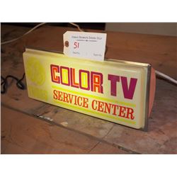 G.E. Color T.V. Service Sign, 1950's