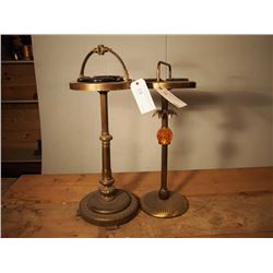 Brass Smoke Stands, Pair