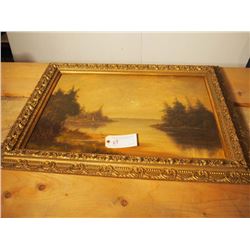 Ornate Antique Framed Prints, Pair