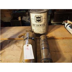 Vintage Brass Extinguisher, Pair