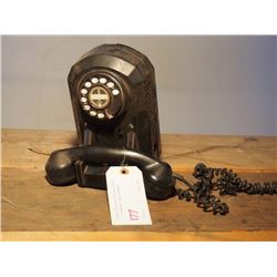 Vintage Black Wall Phone