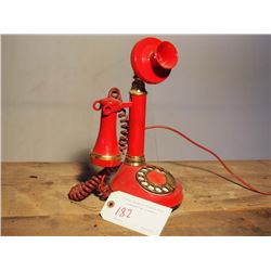 Red Candle Stick Phone