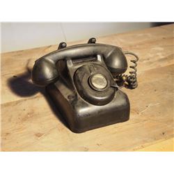 Unusual Black Crank Style Desk Phone