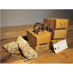 Boxes NOS Bell Ringer (5) / NOS Mouth Pieces (4) / Bag of Misc. NOS