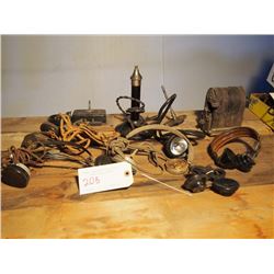 Head Sets (5) & Assorted Parts and Pieces