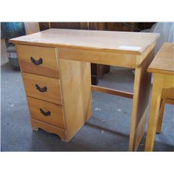 Small 3 Drawer Birch Desk