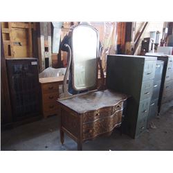 Low Bow Fumed Oak Dresser