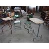 Image 1 : Metal Folding Chairs (2), Metal Rolling Table, Metal Stand