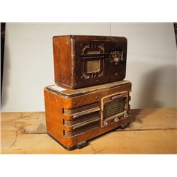 Viking & DeForest Wood Battery Radios