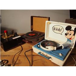 Mickey Mouse Record Player / RCA Victor 45 Record Player / Sni-Dor Record Player