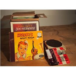 Box Lot of 78 &45 Records