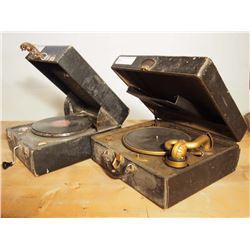 Wind-up Suitcase Phonographs (2)