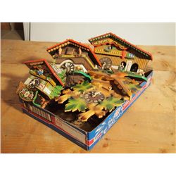 German Cuckoo Clocks, Colorful, Lot of 4
