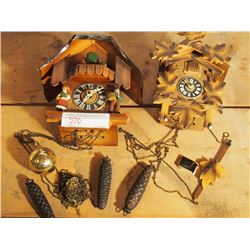 German Cuckoo Clocks, Pair