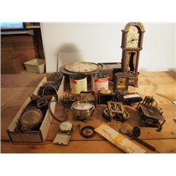 Huge Mixed Lot of Clock Parts and Pieces
