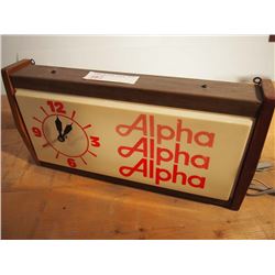 Alpha Dairy Advertising Clock