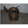 Image 1 : Brass Coal Skuttle With Shovels (2)