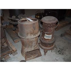 Partial Heater Stove with Rusty Oil Heater