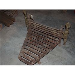 Cast Iron Log Holder With Ornate Front