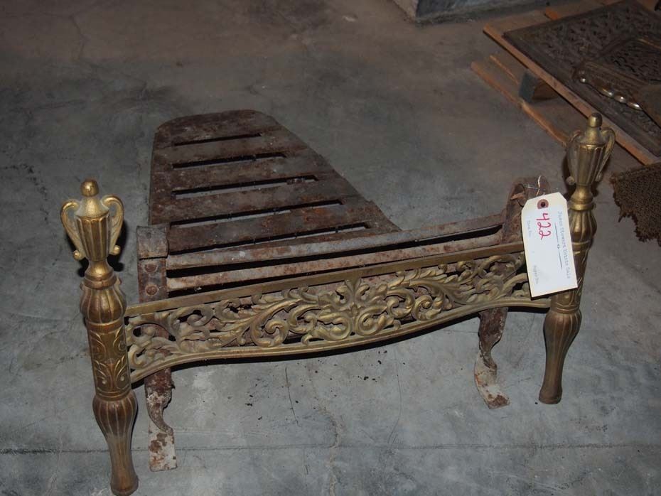 Cast Iron Log Holder With Ornate Front