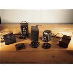 Vintage Cameras (3) and Vintage Lenses (3)