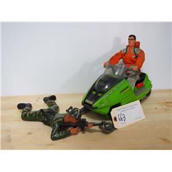 Arctic Rescue Skidoo With Driver & Bonus Army Fighter Toy