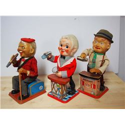 Battery Operated Bartenders (2) & Batter Operated Cigar Smoker (1)