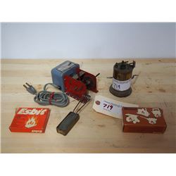 Erector Electric Motor & Mic. Steam Toy Pieces (3)