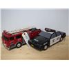 Image 1 : Battery Operated Police Car and Fire Truck