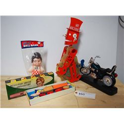 Mr. Machine / Big Boy / Motorbike Clock / Back Scratcher