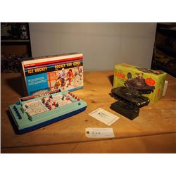 Battery Operated Tank And Ice Hockey Games