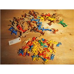 Large Lot of Plastic Marx Western Figurines
