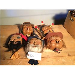 Assorted Battery Operated Laughing Heads (5)