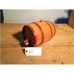 Wooden Oak Barrel Keg & Spigot