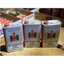 International Harvester Fire Extinguisher Fluid (2) NOS, (1) Empty