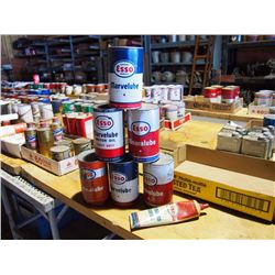 Assorted ESSO Tins (6) & Outboard Gear Oil Tube (1)