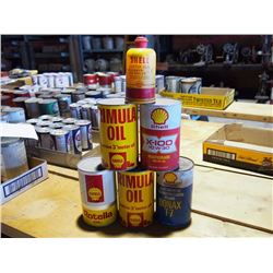 Assorted Shell Tins (5) & Shell Cleaner Bottle (1)