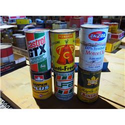 Assorted Quart Tins (6)