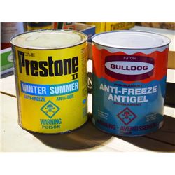 Prestone 1 Gallon Can (1) & Bulldog 1 Gallon Can (1)