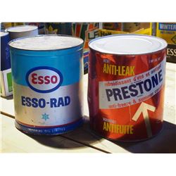 Prestone 1 Gallon Can (1) & ESSO Rad 1 Gal Can (1)