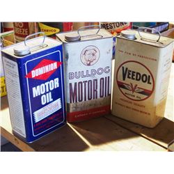 Dominion / Veedol / Bulldog 1 Gal Cans