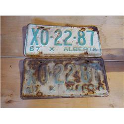 Alta Licence Plates, Pair