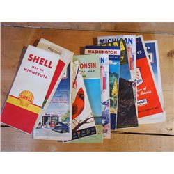 Assorted U.S. Road Maps (12)