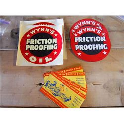 Wynn's Decals (5) & Wynn's Ads (4)