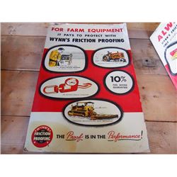 Wynn's Hard Cardboard Advertising Poster