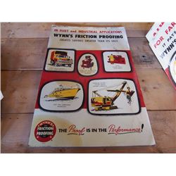 Wynn's Hard Cardboard Advertising Poster