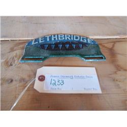 Lethbridge License Plate Topper