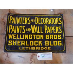 Tin Embossed Lethbridge Paint & Wall Paper Sign