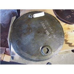 Oil Drum Top - Property of Lion Oils, 1949