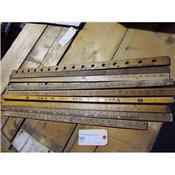 Advertising Yard Sticks, Lot of (9)